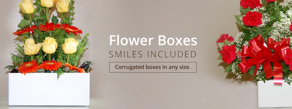 Santa Fe Springs corrugated cardboard flower packaging boxes smiles included