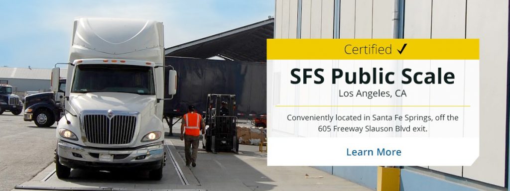 Orange County Gabriel Container certified SFS public scale weight station located in Los Angeles